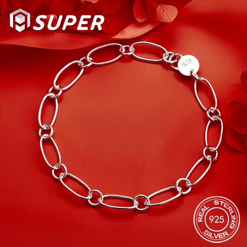 

ALISuper 925 sterling silver luxury exquisite hollow bracelet female party jewelry wedding gift accessories
