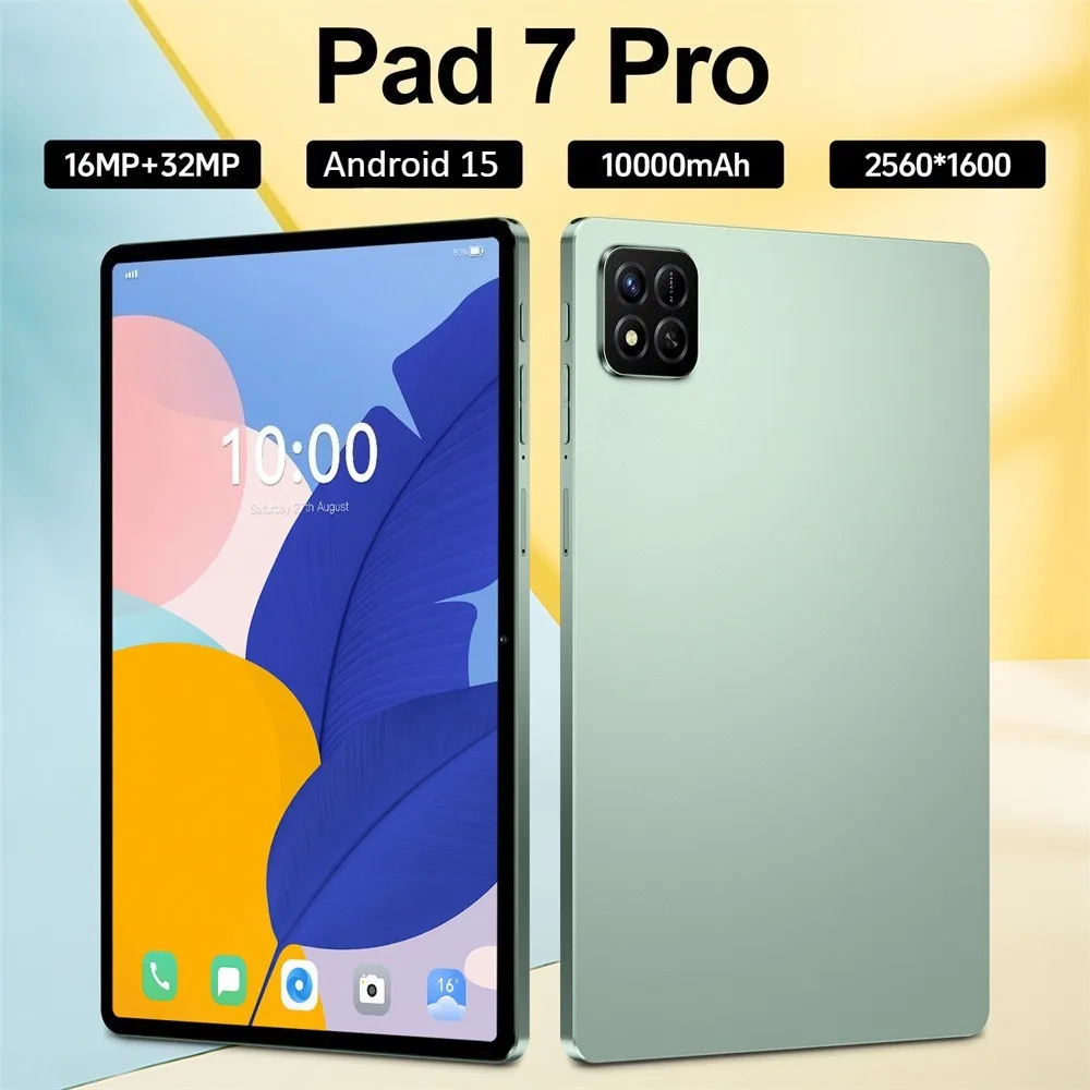 

Новая глобальная версия Pad 7 Pro, оригинальные планшеты, 10,1-дюймовый планшет Android 15, 5G, Dual Sim, 10000 мАч, WIFI, детский планшет, детский планшетный ПК