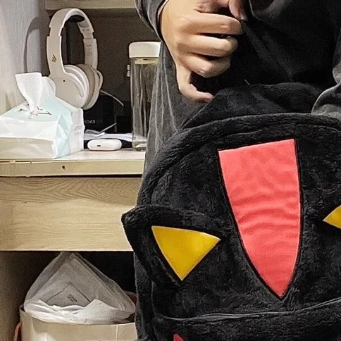 Large Capacity Couple Cartoon Backpack Travel Bag for Men And Women Students Soft Shoulder Bag with Zipper Mildly Waterproof