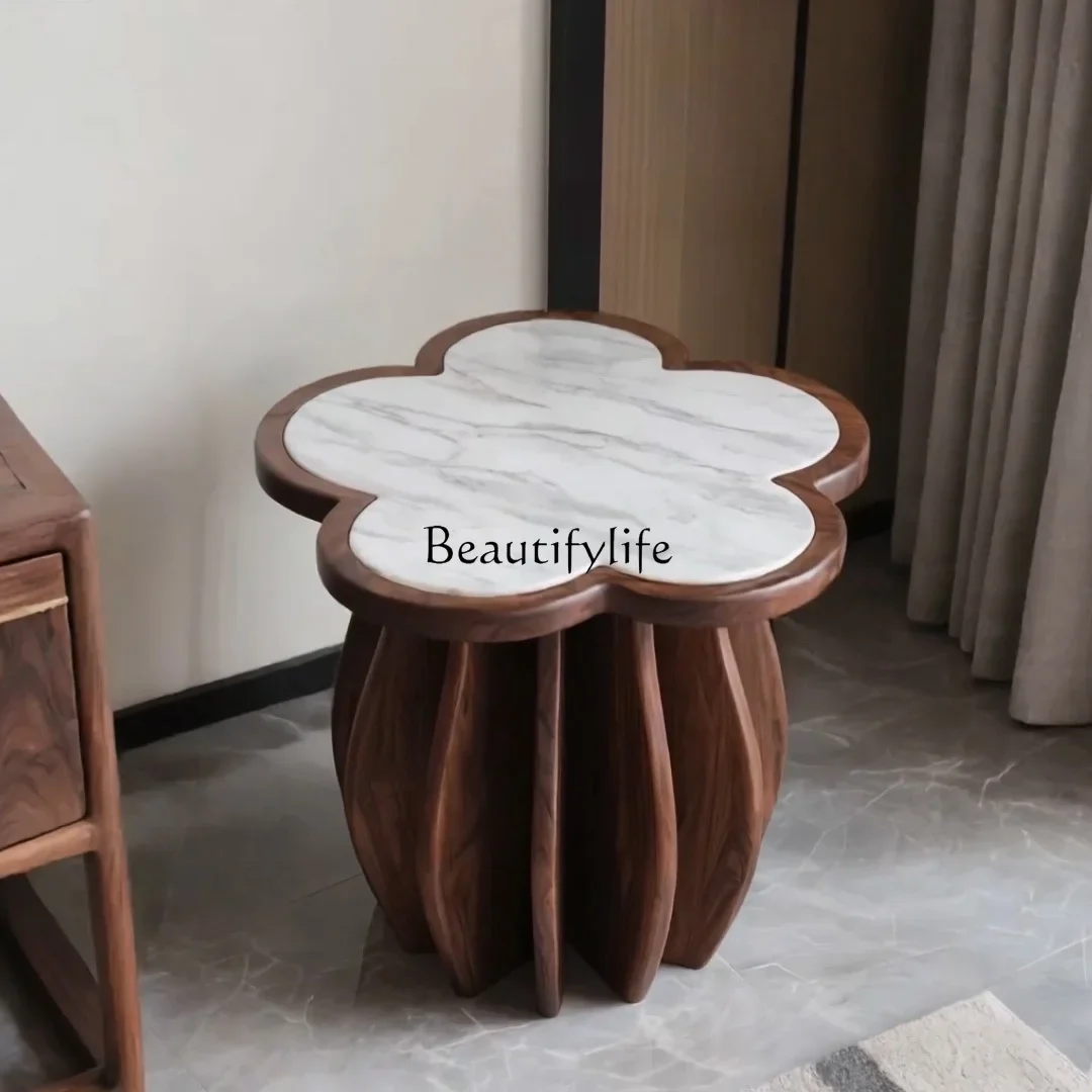 

yj9 North American black walnut solid wood edge few new Chinese-style living room corner few special-shaped modern and simple