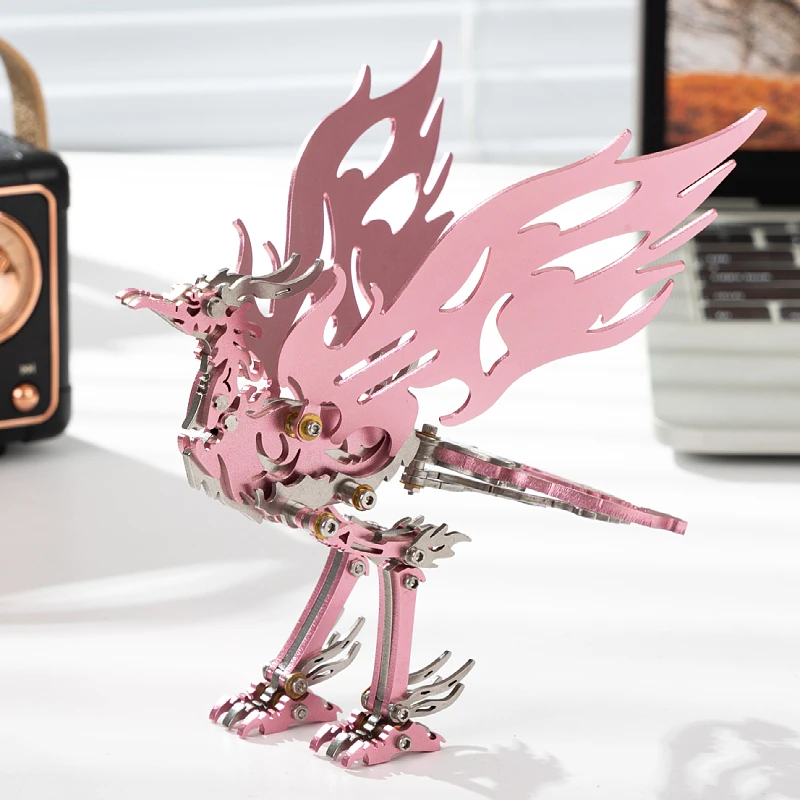 MOKR 3D Metal Puzzle Bi Fang Bird Gift For Kids Children's Toys Brain Teaser For Adults  Learning Education DIY Jigsaw Model