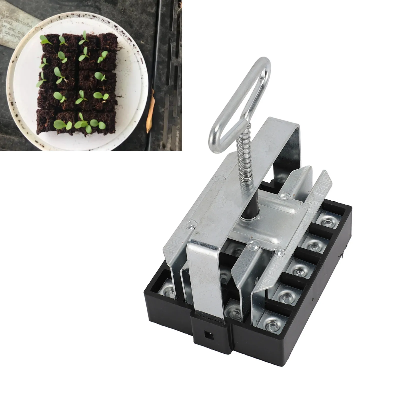 Soil Block Maker 20 Cells Manual Eco Friendly Space Saving with Comfortable Grip Soil Blocker for Garden Soil Blocking Tool