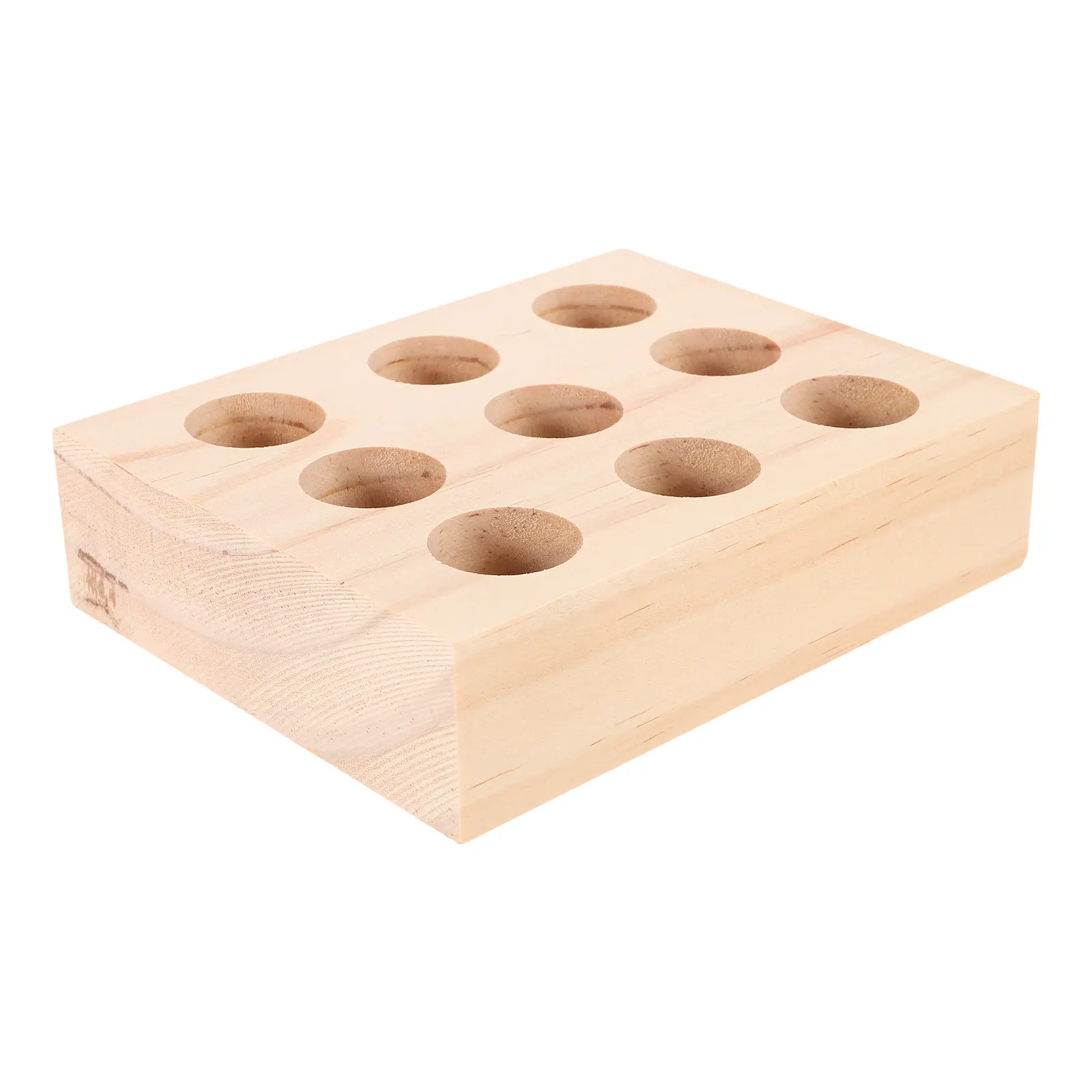 

9-Hole Insect Pin Organizer Wooden Base DIY Specimen Tool for Science Education Insect Specimen Display Storage Tray