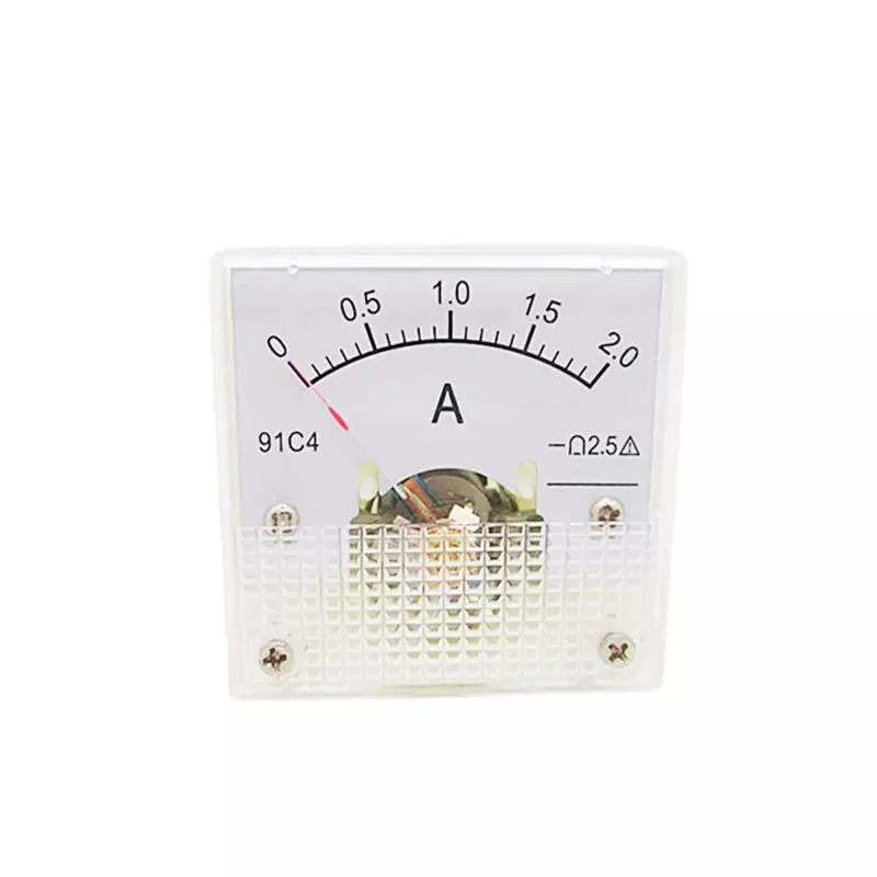 91C4 Ammeter DC Analog 1A 2A 3A 5A 10A 20A 30A 50A 100A 200A 300A 500A Panel Mechanical Pointer Type Amper Meter Current Meter