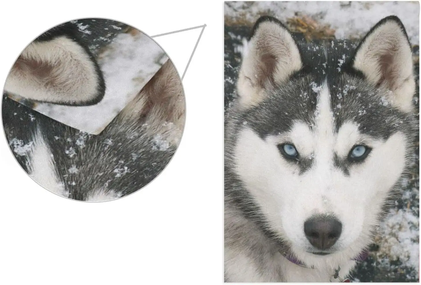 Home Garden Flag Blue Eyed Siberian Husky Outdoor Personalized Decorative Seasonal Yard Flags 12 X 18 Inch