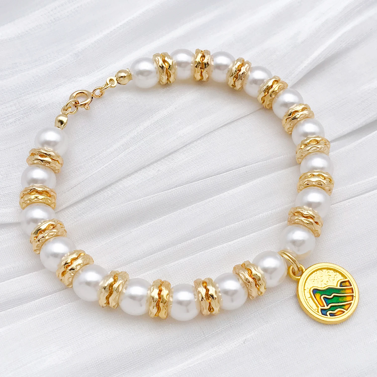 20 قطعة 18K الذهب الحقيقي مطلي النحاس خزر عازل ، حبة فاصل ل سوار ذاتي الصنع قلادة أقراط صنع المجوهرات اكسسوارات