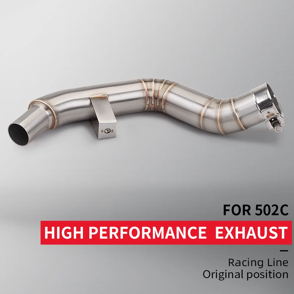 

Motorcycle Exhaust Modified Stainless Steel Middle Connection Pipe Motorcycle Muffler Connection Pipe for 502 502C