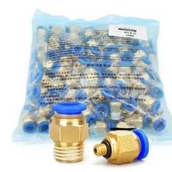20/50PCS PC Pneumatic Fitting Quick Air Connector 4mm 6mm 8mm 10mm 12mm Male Thread 1/4 1/2 1/8 3/8 Hose Tube Pipe Air Connector