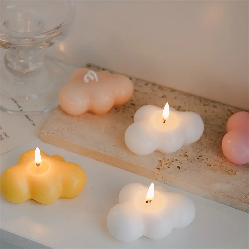 Clouds Shape Aromatherapy Candle Silicone Mold DIY Soap Concrete Resin Craft Plaster Making Ice Cube Cake Mold Home Decor Gifts