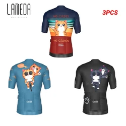 Lameda Jersey Summer Short Sleeve Cycling Jersey Breathable Men's Cycling Shirt Road Bike Mountain Bike Quite Dry Jerseys