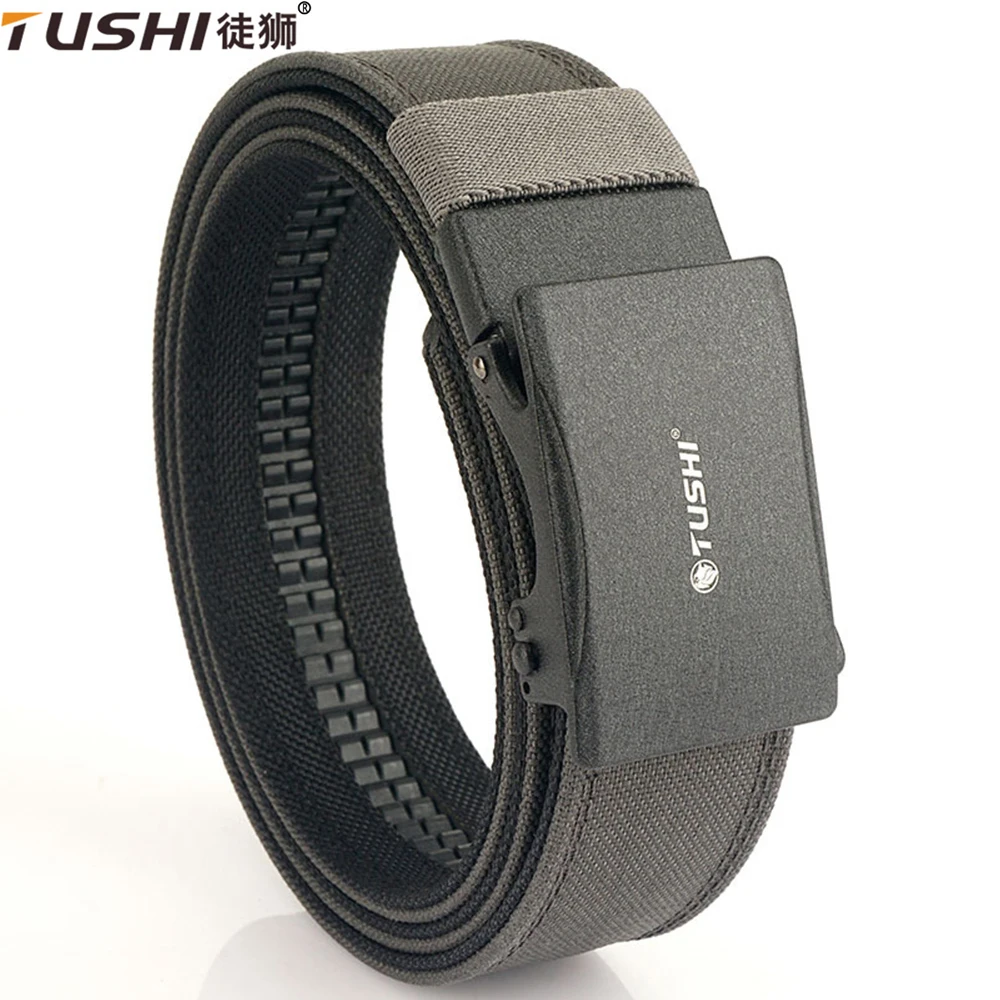 TUSHI 3.8cm Tactical Gun Belt For Secretly Carried 1100D Nylon Metal Automatic Buckle Police Military Belt Hunting IPSC Girdles