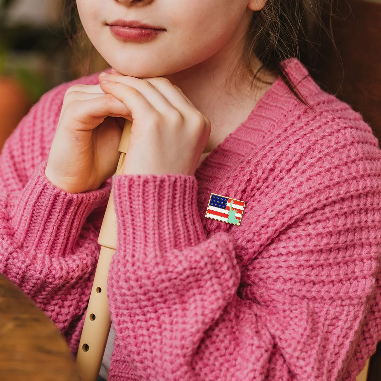 6 pezzi spilla spille in lega accessori per vestiti Giorno dell'Indipendenza Giorno dell'Indipendenza Decorazione per spilla distintivo in lega che non sbiadisce