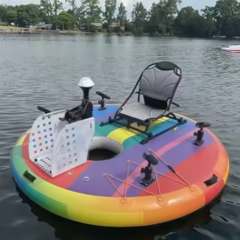 High Quality Single Freedom Mini Boat Electric with PVA Non-slip Foam Deck Paddle Board for Exploring Bumper Boating Fishing