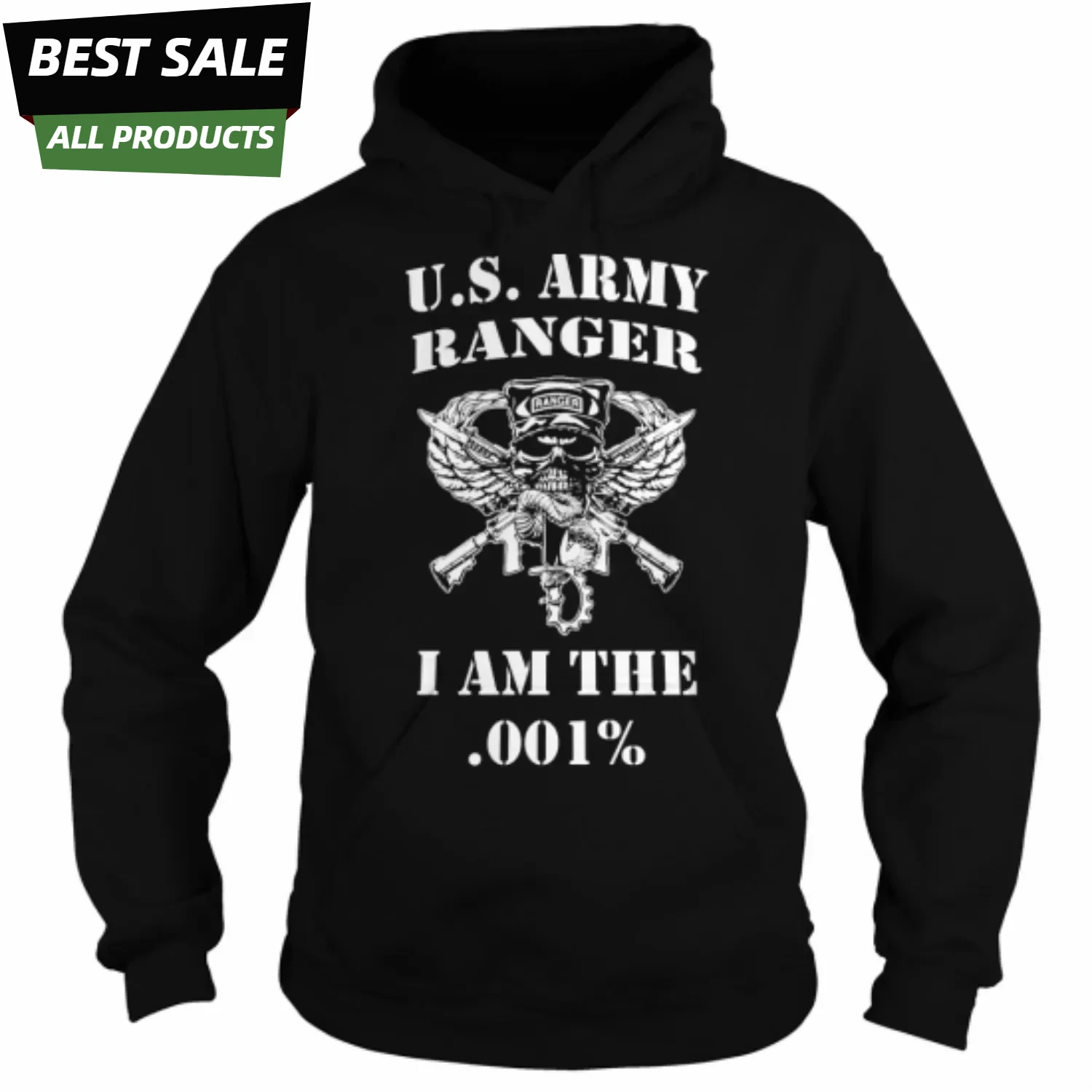 

I'm The .001% US Army Ranger Pullover Hoodie New 100% Cotton Comfortable Casual Mens Clothes Military Style Streetwear
