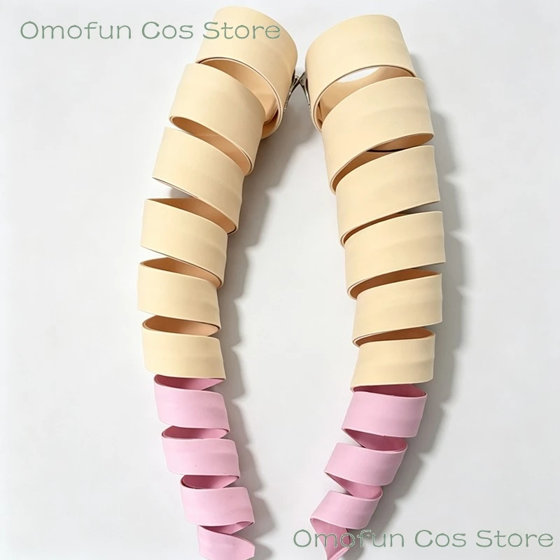 Re0 Beatrice Cosplay Wig Styleable Handmade ‌Spiral‌ Ponytail Hair Diy Material Props Set Cosplays Customized Halloween view 2