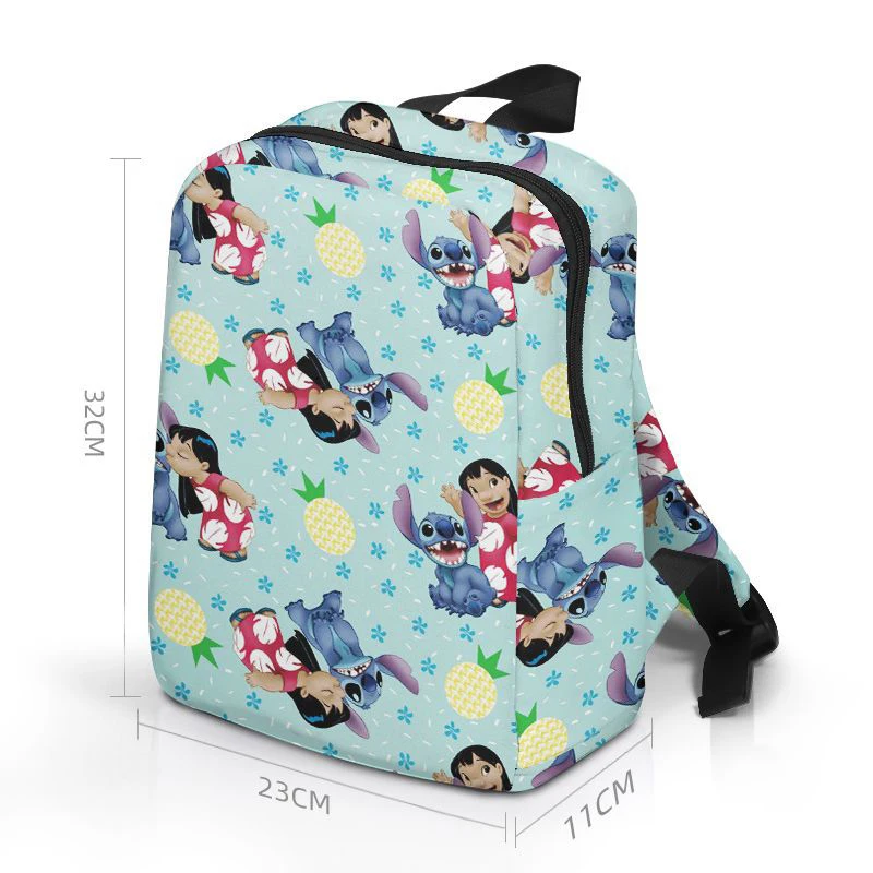 Lilo & Stitch Printed Schoolbag Fashion Casual Cute Cartoon Little Monster Pattern Teen Student Outdoor Travel Backpack