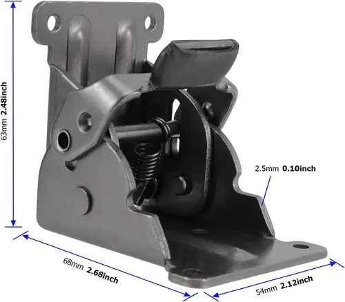 Imagen 2 del producto Soporte plegable de 4 Uds., bisagra de bloqueo plegable, soporte de extensión de bloqueo, bisagra de bloqueo automático con tornillos para patas de mesa y cama