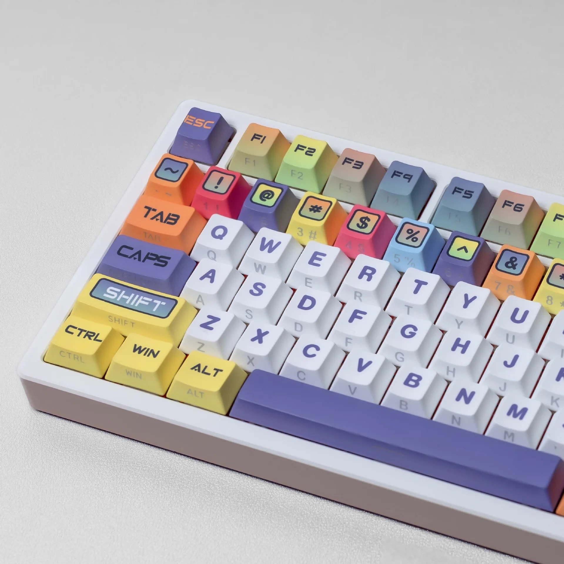 Korean Mechanical Keyboard Cartoon Keycap Japanese Russian Spanish French German Keycaps Side Print Cherry Profile PBT Key Caps