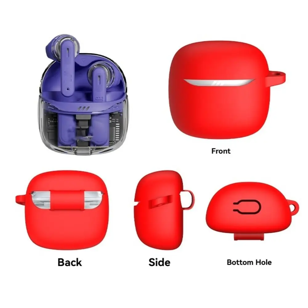 جديد سيليكون حقيبة سماعة الاذن للصدمات مع هوك الغطاء الواقي المضادة للخدش حامي الإسكان شل ل JBL Tune Flex 2 #6