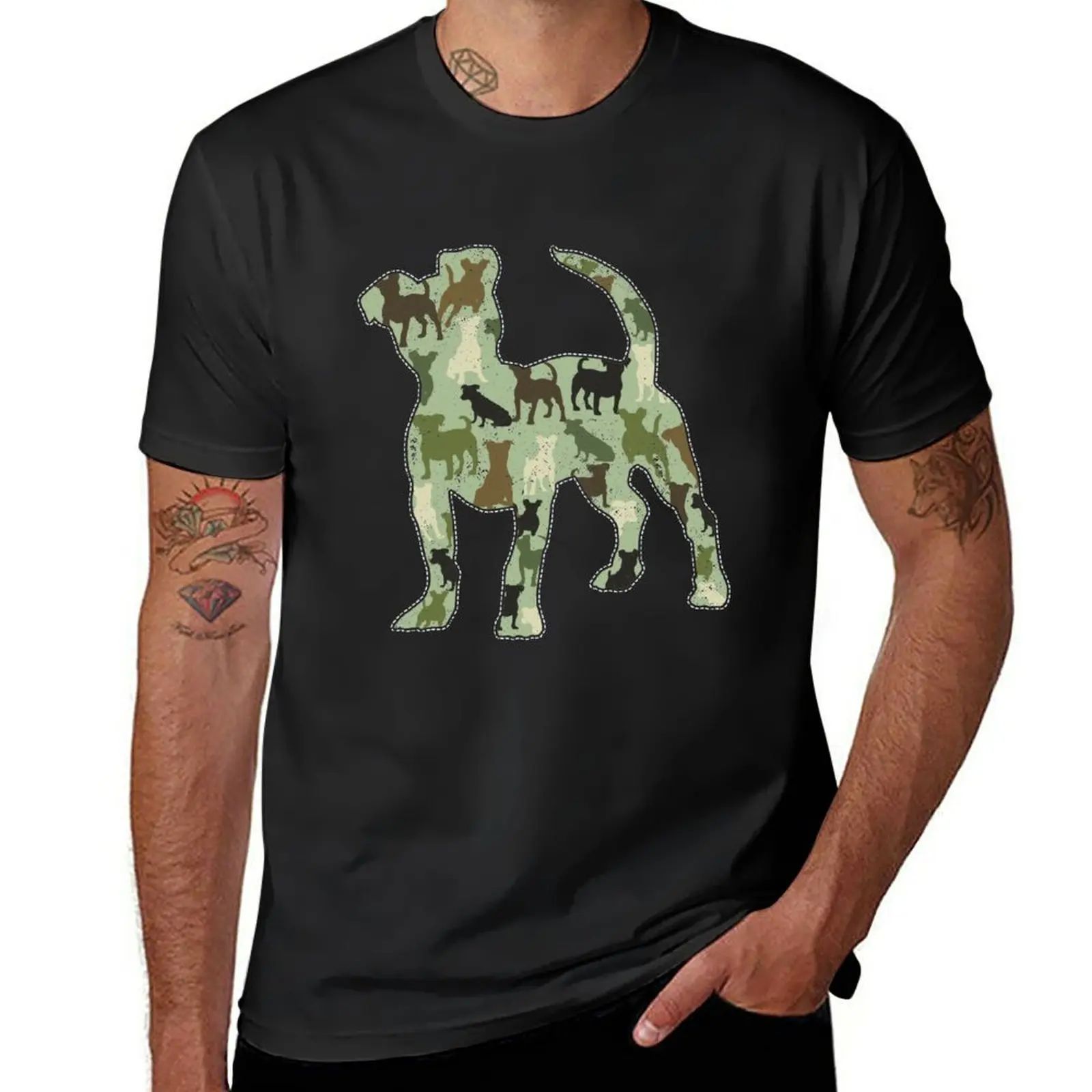 New Jack Russell camo silhouette T-Shirt boys white t shirts plain t-shirt plain black t shirts men