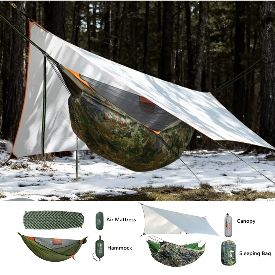 ridge-line-hammock-shelter-with-full-setup-mosquito-net-weather-fly-pad-bag-for-fast-deployment-max-protection