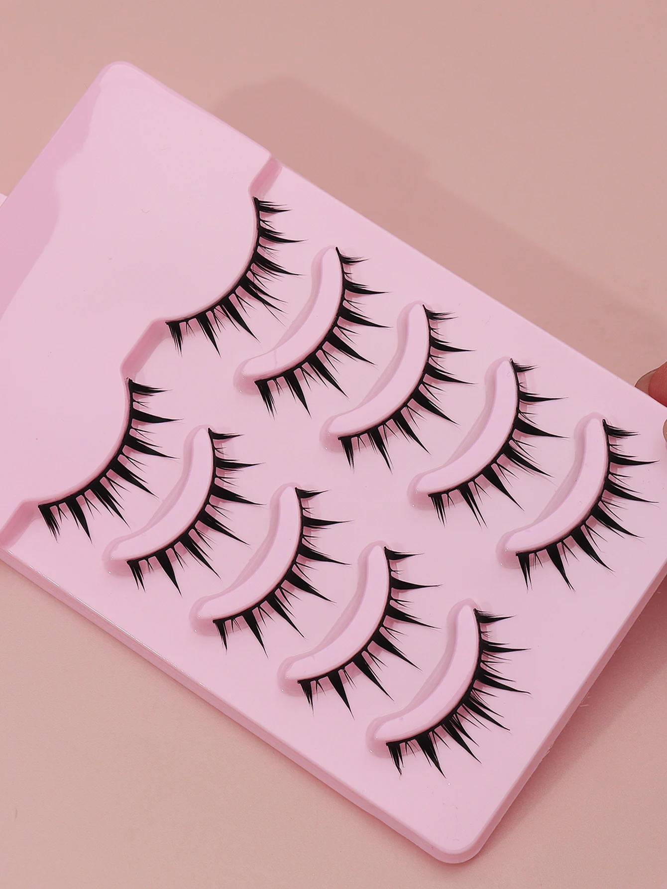 10 paar C-curl wimpers met gevleugelde uiteinden, langwerpig, natuurlijke lange manga-wimpers, nepwimpers, make-up
