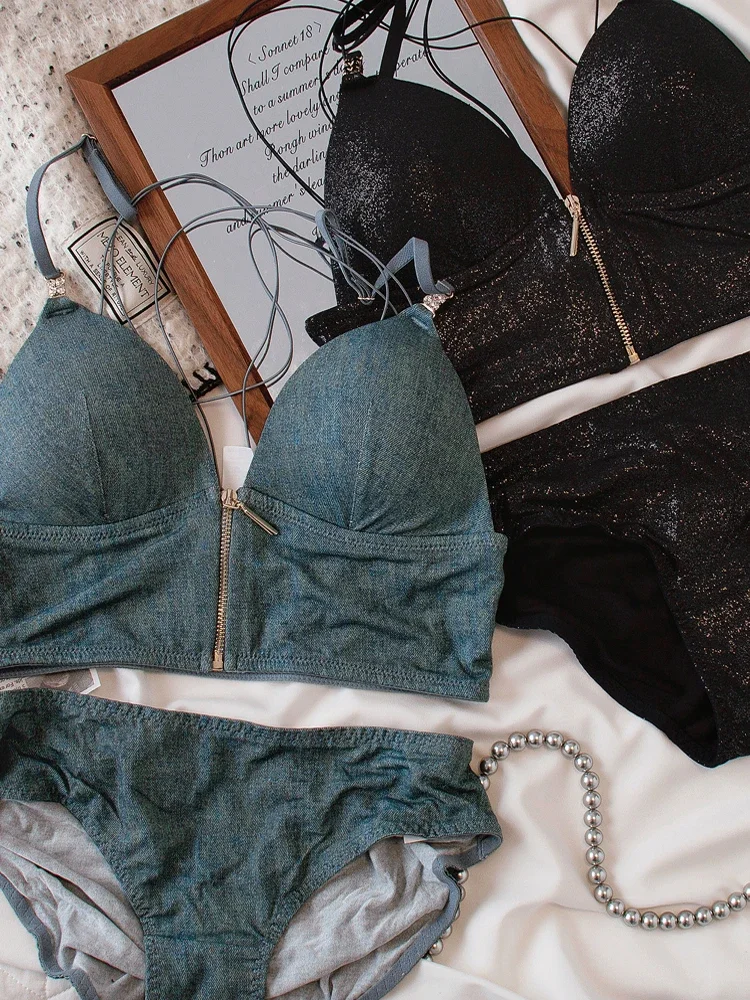 beautiful-back-cross-halter-lingerie-female-inner-with-breast-pads-bra-small-undershirt-thin-straps-bra-sexy-underwear-set