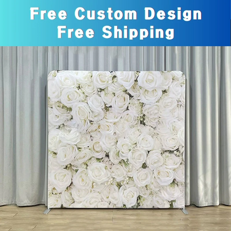 Aluminium Wedding Backdrops, Birthday Party Decoration, Luxury Gold Leaf Backdrop, Durable Bigfoot, 7.5ft, 8ft Frame