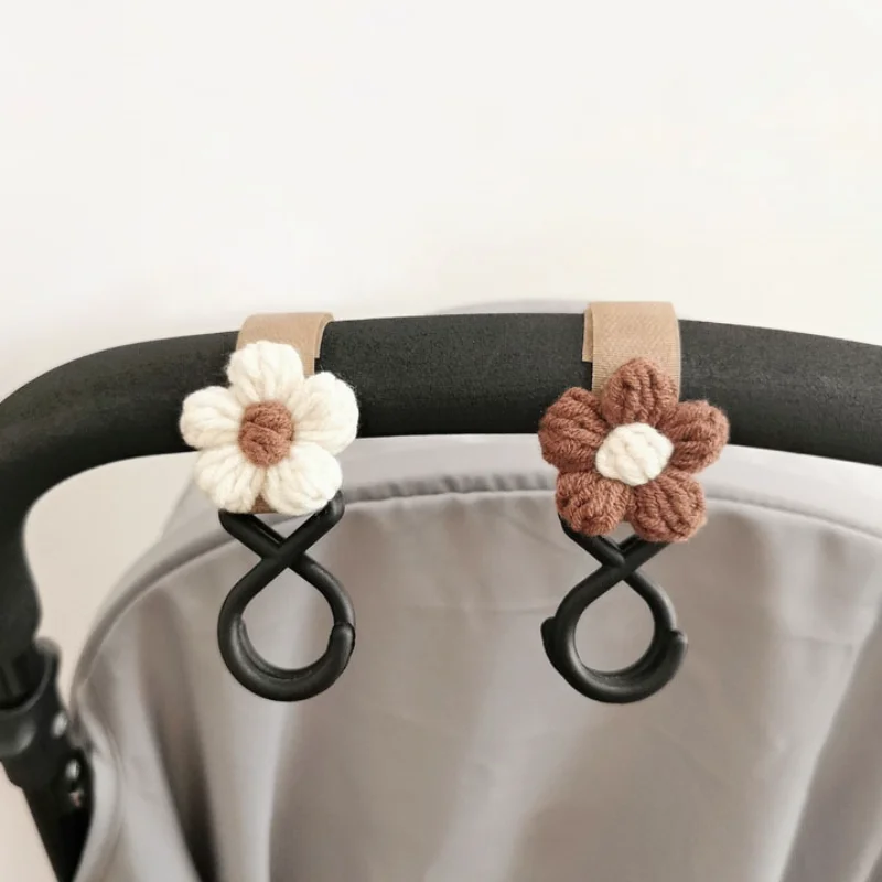 

Baby Stroller Hook Sweet Flower Children Cart Umbrella Hanging Bag Storage Loop Hook Infant Supplies Storage Accessories