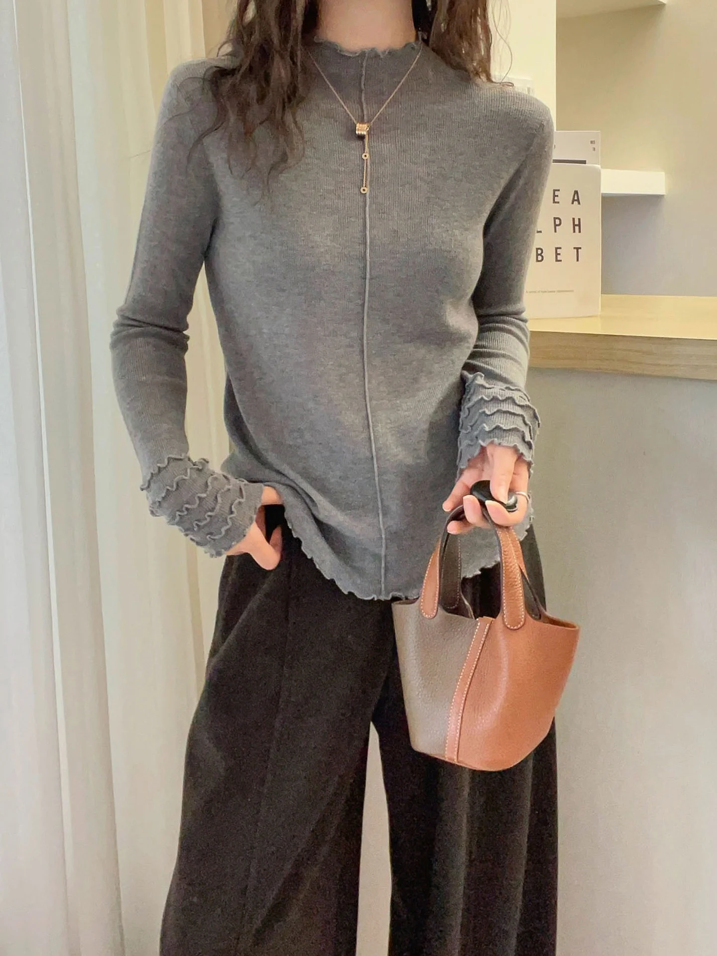 

Трикотаж для похудения Long Sve Overhead Pure Color Base Layer Sweet Winter Faion Корейский Sle Commute Sle размера плюс для женщин...