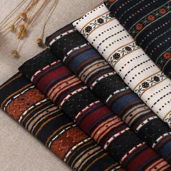 Printed Stripe Corduroy Fabric Soft Polyester Cloth Ladies Apparel Home Sewing Quilting Per Meter