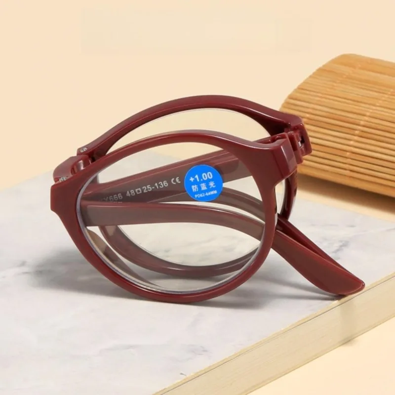 نظارات مكبرة عالية الوضوح قابلة للطي ومضادة للضوء الأزرق، مرآة قراءة مريحة