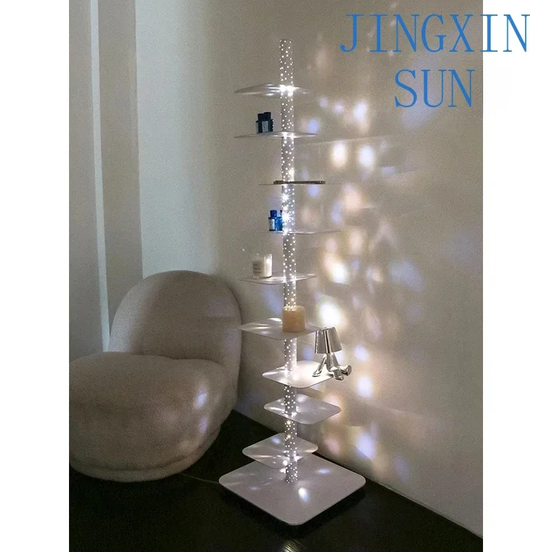 Light and shadow bookshelf floor lamp modern art living room Italian atmosphere