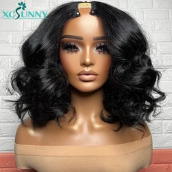 Dark Brown #2 #4 V Part Bob Wig Human Hair No Leave Out Blend With Your Hair Brazilian V Part Wig Body Wave Short V Shape Wig