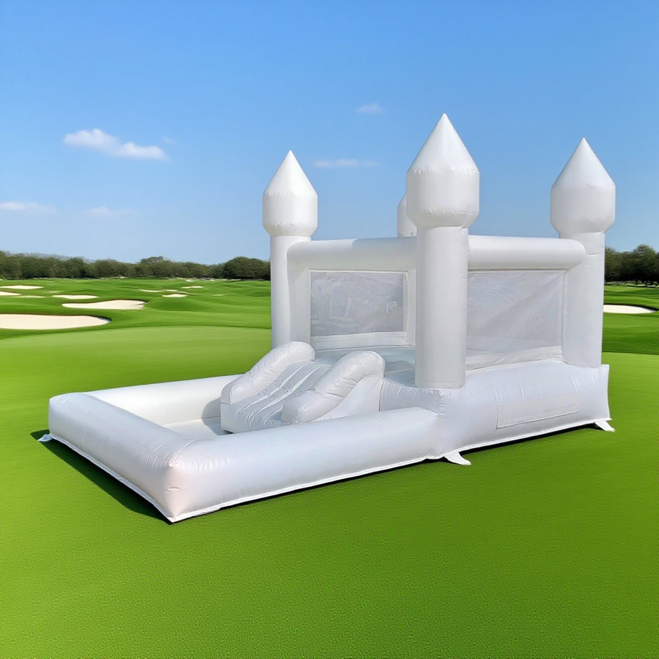 Popolare buttafuori gonfiabile per castelli, kit castello da salto per interni ed esterni con ventilatore incluso