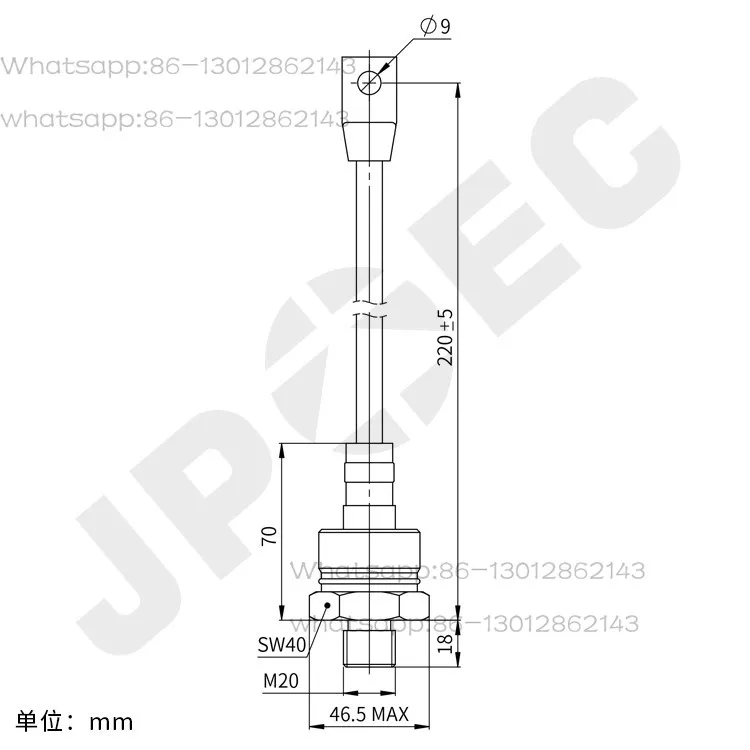 ZP300A1600V 2CZ300A1600V Bolt Diode Rectifier