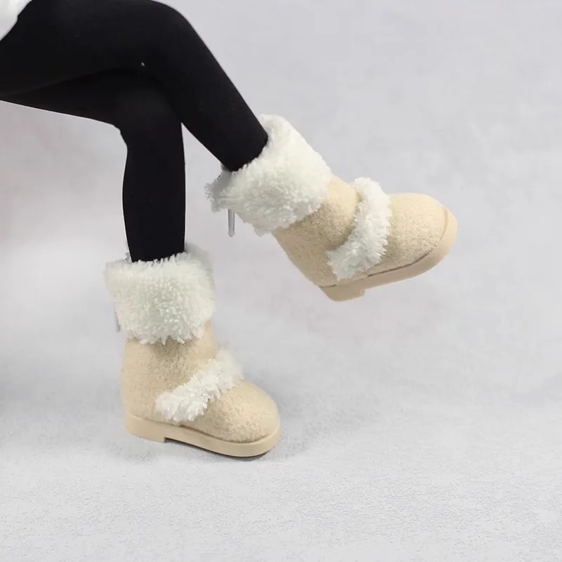 

DP002 1/6 Scale Trend Winter Handmade Snow Boots Female Doll Shoes Model for 12inch Action Figures Bigfoot Body Decoration