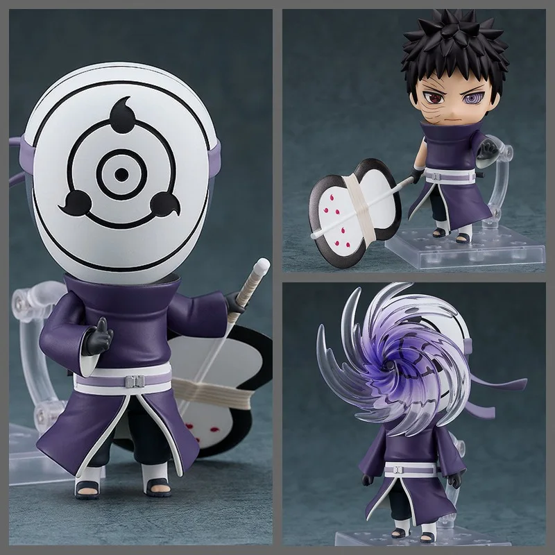 

10Cm Naruto Action Figures Obito Anime Figure PVC Desktop Ornaments Collect Q Version Model Doll Toys Children Birthday Gift