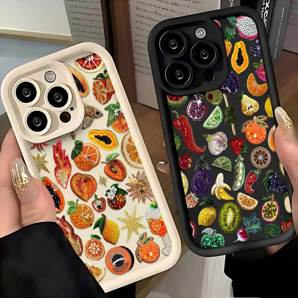 Art Starfish Sun Saturn Fruit Handyhülle für IPhone 17 16e 16 15 14 13 12 11 Air Pro Max Mini XR XS X 7 8 6 Plus Soft Back Cover