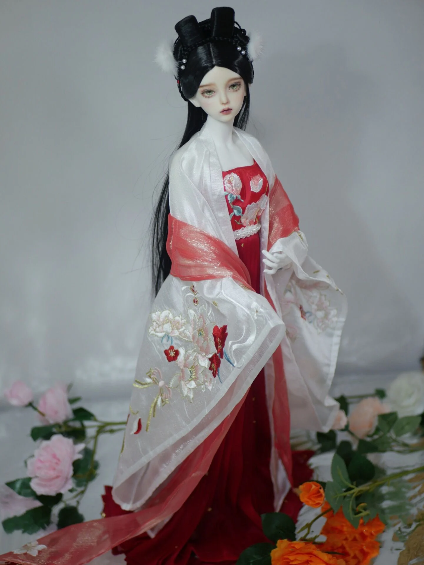 1/4 1/3 Scale BJD Ancient Costume Hanfu Fairy Dress Outfit For BJD/SD MSD SD13 Big Girl EID Women Doll Clothes Accessories A1368