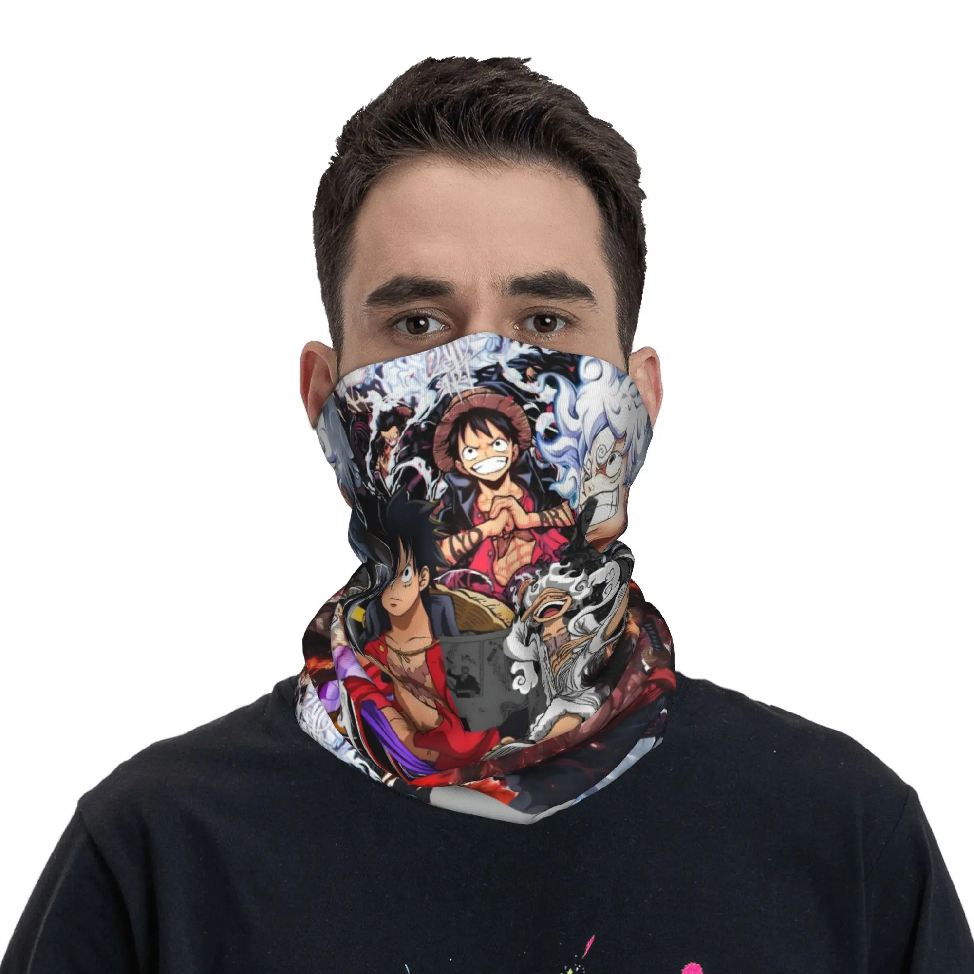 

Аниме цельная бандана, гетры для лыжного охоты, мужской и женский шарф с запахом, повязка на голову Pirate King Luffy, теплый шарф для лица, чехол
