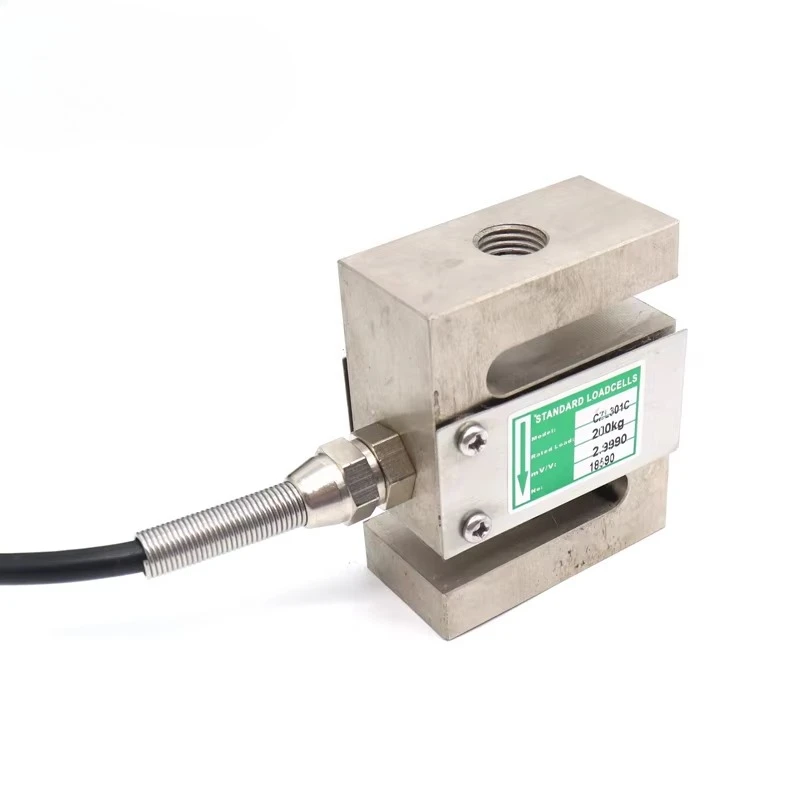 S-type shear beam load cell for tensile testing machine Stainless steel 1 kg 500 kg Capacity horizontal mounting