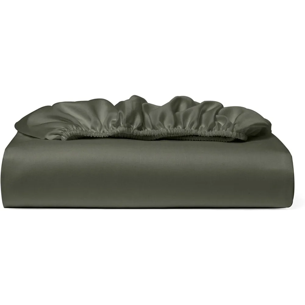 

Cosy House Collection 100% Rayon Derived from Bamboo Fitted Sheet - Cooling, Breathable, Silky Soft Deep Pocket Bottom Sheet (Qu