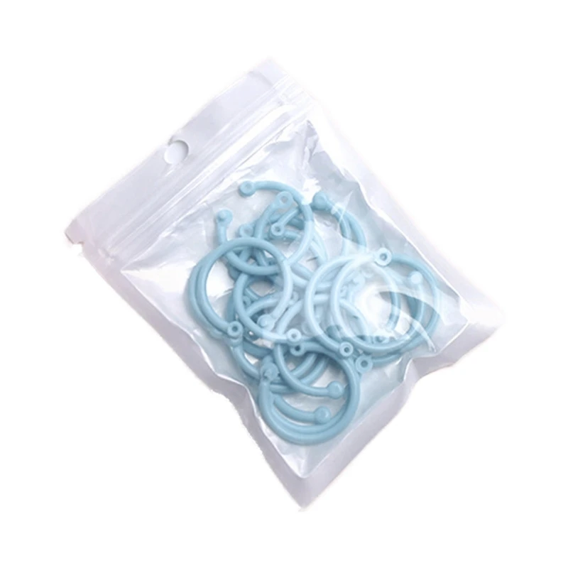 Plastic Binder Rings,Flexible Loose Leaf Book Rings,Colorful DIY Keychain Rings