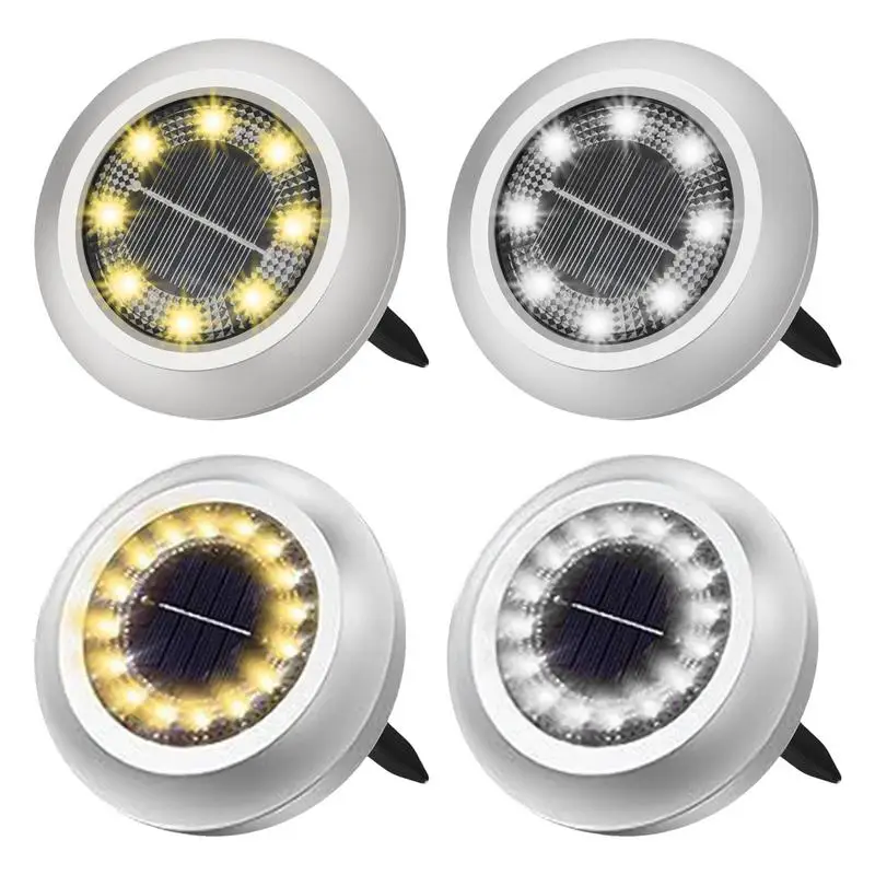 

2pcs LED Solar Power Ground Light Outdoor Waterproof Garden Solar In-ground Light Buried Solar LED Lamp Garden Decoration
