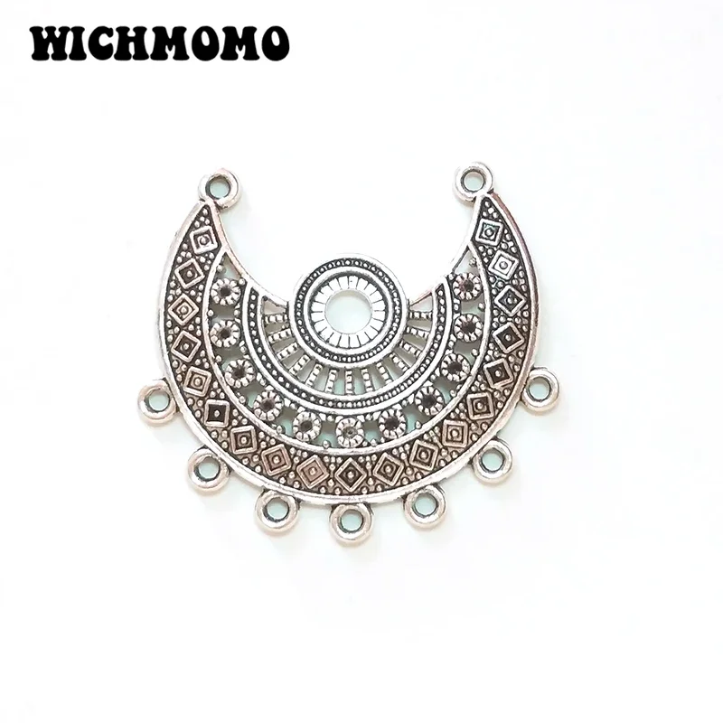 

Новинка, 3 шт., 41*44 мм, ретро цинковый сплав, полумесяц, выдолбленные соединители в виде луны, подвески, подвески для ювелирных аксессуаров «сделай сам»