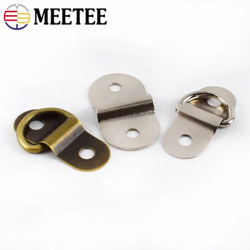 5 pezzi in metallo D anello rivetti fibbie arco ponte clip chiusura portachiavi scarpe stivali escursionismo gancio artigianale in pelle borsa fai