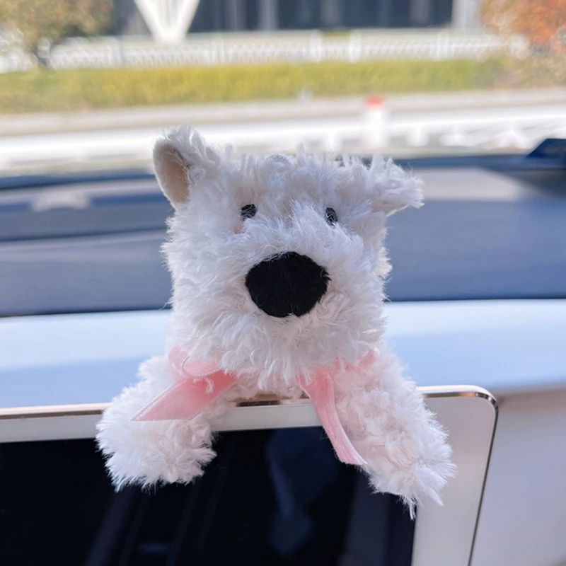 لطيف جرو سيارة ممسحة زجاج أمامي زينة الداخلية أفخم دمية الإبداعية هدية منصات الكتف اكسسوارات الديكور الداخلي للسيارة