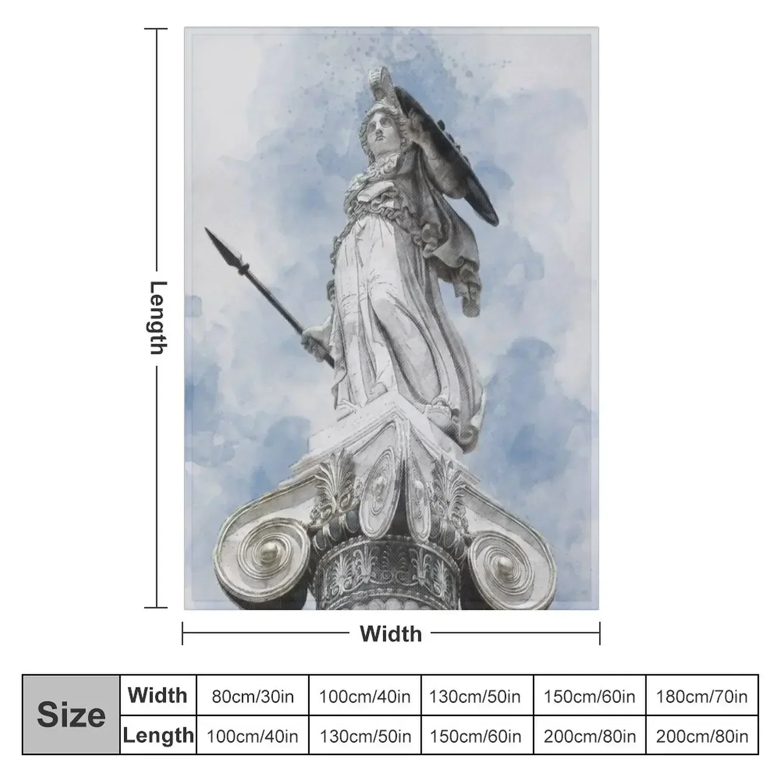 Classic greek statue Athena Throw Blanket couch cozy soft plush fuzzy picnic outdoor blanket
