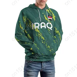 Iraq flaga kraju bluza z kapturem 3D poliestrowa fajna męska bluza w stylu Harajuku codzienny pulower z kapturem nazwa własna Unisex